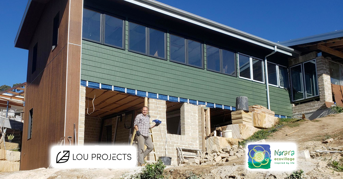 Mudtec blockwork Lou Projects build narara Ecovillage
